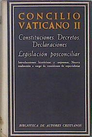 Concilio Vaticano II, Constituciones, Decretos, Declaraciones Y Legislacion Posconcil | 60482 | Casimiro Morcillo Gonzalez ( Prologo)