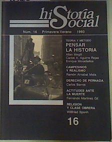 Historia Social. Núm 16. Primavera - Verano 1993 | 161313 | Javier Paniagua y José A. Piqueras