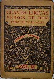 Claves líricas versos de Don | 95834 | del Valle Inclan, Ramón