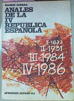 Anales De La IV República Española | 55919 | Sierra Ramón