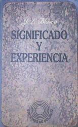 Significado Y Experiencia | 53753 | Blasco, J.L.