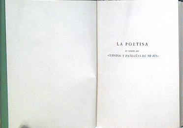 La Poetisa  IV Seris de Cuentos Y Patrañas De MI Ría | 62564 | Zunzunegui Juan Antonio De
