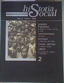 Historia Social. Núm 2. Otoño. 1988 | 161275 | Javier Paniagua y José A. Piqueras