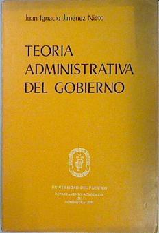 Teoría administrativa del Gobierno | 93349 | Jiménez Nieto, Juan Ignacio