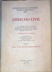 Derecho Civil Introducción al estudio teórico práctico | 164919 | Ruiz Vadillo, Enrique