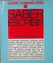 Saber escribir | 148669 | Saïdah, Jean Pierre