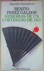 Memorias De Un Cortesano De 1815 | 54273 | Galdós Benito Pérez