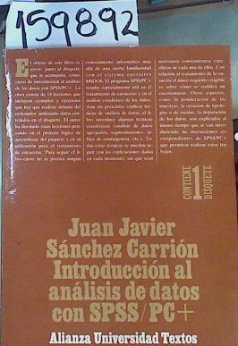 Introducción al análisis de datos con SPSS-PC+ | 159892 | Sánchez Carrión, Juan Javier