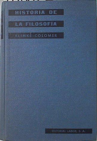 Historia de la filosofía | 82082 | Klimke, Federico/Colomer, Eusebio