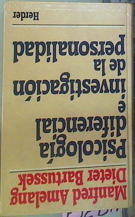 Psicología Diferencial E Investigación De La Personalidad | 49363 | Amelang Manfred Bartussek Diet