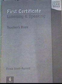 First Certificate Listening & Speaking Teacher's Books | 163811 | Fiona Scott -  Barrett