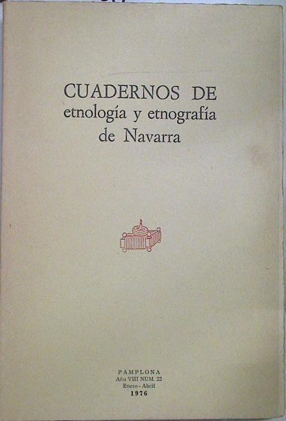 Cuadernos de etnología y etnografía de Navarra Nº 22 | 128586 | V.A.