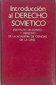 Introducción al derecho soviético | 93903 | Kudriavtsev, V/Krutogolov, M/Tumánova, V