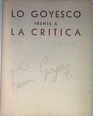 Lo goyesco frente a la Crítica | 136152 | Agustín de la Herran de las Pozas