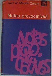 Notas provocativas | 157351 | Marek / Ceram, Kurt W