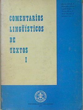 Comentario de textos linguístico I | 153838 | Quilis, Antonio/Hernández Alonso, César/Lapesa Melgar, Alarcos Llorach/salvador Caja, Marcos Marín