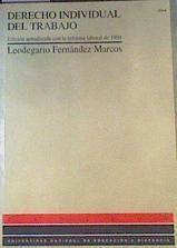 Derecho individual del trabajo | 165329 | Fernández Marcos, Leodegario