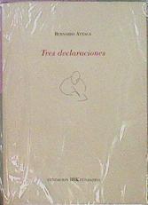 Tres Declaraciones (Cuentos) | 59170 | Atxaga Bernardo