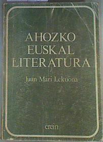 Ahozko euskal literatura | 161936 | Lekuona, Juan Mari