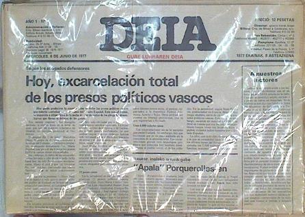 DEIA año 1 nº 1 y nº 2 8 y 9 de Junio de 1977 (LOTE) | 141330 | VVAA, DEIA