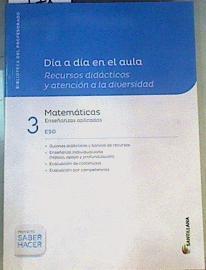 Día a día matemáticas aplicadas 3 ESO | 164381 | VVAA