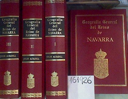 Geografía General del Reino de Navarra 4 tomos | 161926 | Altadill, Julio