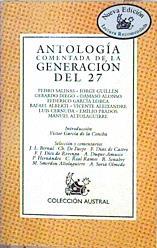 Antología comentada de la generación del 27 ( ver descripción ) | 72920 | introducción, Víctor García de la Concha