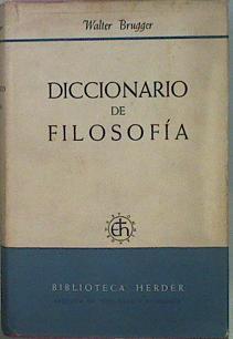 Diccionario De Filosofía | 57843 | Brugger Walter S.I.