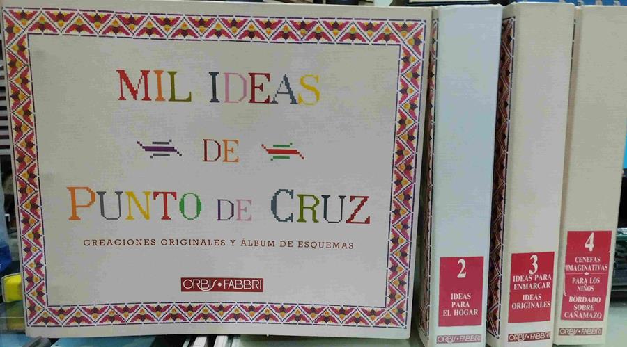 Mil ideas de punto cruz - Creaciones Originales y Álbum de esquemas 4 archivadores | 148296 | VVAA