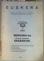 EUSKERA. 1979 BERGARA'KO BILTZAR ONDOKO ERABAKIAK | 162864 | Euskaltzaindia