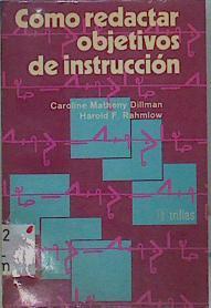 Cómo Redactar Objetivos De Instrucción | 63043 | Dillman C M Rahmlow H F