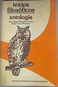 Textos filosóficos: antología, COU | 160687 | Navarro Cordón, Juan Manuel