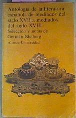 Antología De La Literatura Española De Mediados Del Siglo XVII A Mediados Del Siglo X | 44604 | Bleiberg German