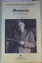 Memorias | 164760 | Sagarra, Josep M. de/Prólogo de Eduardo Jordá/Traducción del catalán de Fernando Gutiérrez