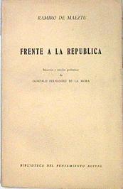 Frente a la república | 124631 | Maeztu, Ramiro