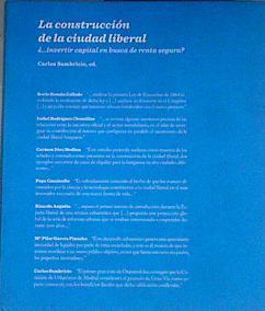 La construcción de la ciudad liberal : ¿invertir capital en busca de renta segura? | 167865 | Sambricio Ribera de Echegaray, Carlos     .. et al.