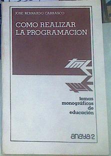 Cómo realizar la programación | 155670 | Bernardo Carrasco, José