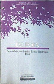 J.V.Foix.: Premio Nacional de las Letras Españolas 1984 | 138345 | Dónoan/Albert Manent/Jaime Ferrán/Enrique Badosa/Esteban Padrós de Palacios/Carmen Sobrevila