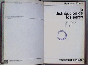 La Distribución De Los Seres | 59300 | Furon Raymond