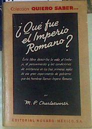 Qué fue el imperio Romano? | 155873 | M.P.Charlesworth