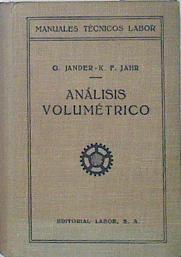 Análisis Volumetrico | 136764 | Jander, Gerhart/Jahr, Karl Friederich