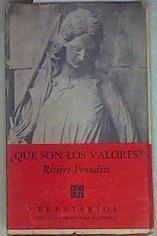 Qué son los valores? | 156881 | Risieri Frondizi