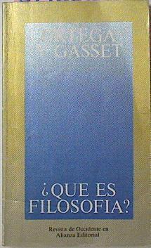 Qué Es Filosofía ? | 58871 | Ortega Y Gasset José