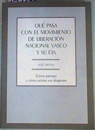 Qué pasa con el MLNV movimiento de liberación nacional vasco y su ETA Cómo pìensan y actuan sus diri | 159290 | Artola Barrenechea, José María