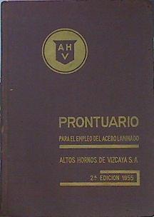 Prontuario Para El Empleo Del Acero Laminado tomo I | 46705 | Altos Hornos De Vizcaya