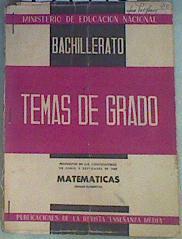 Temas De Grado Matematicas propuestos en la convocatorias de junio y septiembre de 1960 | 159978 | Direcion General de Enseñanza  Media