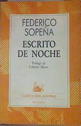 Escrito de noche | 154398 | Sopeña Ibañez, Federico