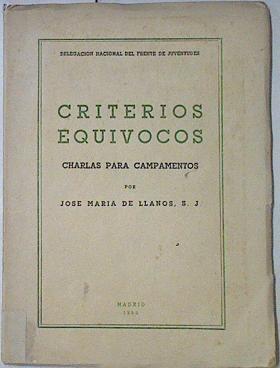 Criterios Equívocos Charlas Para Campamentos | 67269 | Llanos Jose Maria De S J