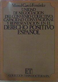 Unidad De Negociación Del Convenio Colectivo Capacidad Convencional Y Representación | 56992 | García Fernández Manuel