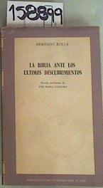 La Biblia Ante Los Ultimos Descubrimientos | 158899 | Armando Rolla/Estudio prediminarde Jose Maria Casciaro